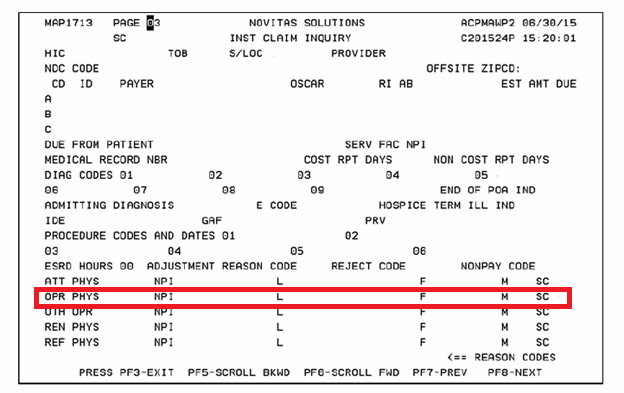 Medicare Claim Adjustment Reason Codes